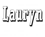 Coloriage Lauryn