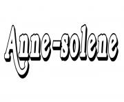 Coloriage Anne solene