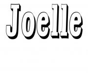 Coloriage Joelle