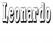 Coloriage Leonardo