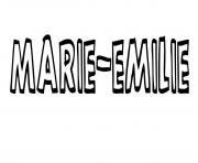 Coloriage Marie emilie