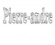 Coloriage Pierre andre