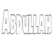 Coloriage Abdullah