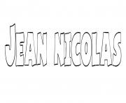 Coloriage Jean nicolas