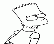 Coloriage Bart avec un sourire mesquin