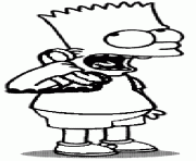 Coloriage Bart Simpson au telephone