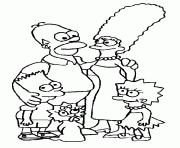 Coloriage famille simpson