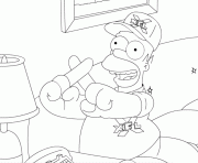 Coloriage The simpsons Homer XFL