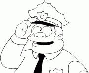 Coloriage dessin simpson Chef de police