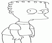 Coloriage dessin simpson Wendell