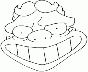 Coloriage dessin simpson Masque de Moe Szyslak