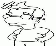 Coloriage dessin simpson Milhouse
