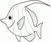 Coloriage dessin animaux poisson des tropiques
