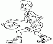 Coloriage dessin un joueur de basket ball 