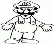Coloriage Luigi ne sait as quoi faire