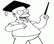 Coloriage Homer prod d universite