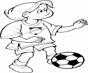 Coloriage une fille joue foot