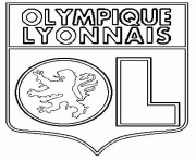 Coloriage foot logo Olympique Lyonnais