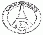 Coloriage foot logo Paris Saint Germain