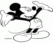 Coloriage Mickey les bras ouverts