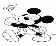 Coloriage coloriage de Mickey qui siffle