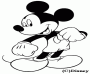 Coloriage Dessin de Mickey Mouse