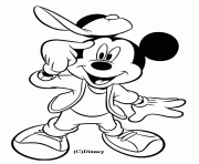 Coloriage Mickey est cool