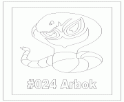 Coloriage pokemon 024 bposterarbok
