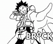 Coloriage pokemon Brock