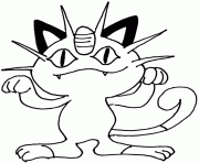 Coloriage pokemon 052 Meowth