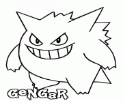 Coloriage pokemon 094 Gengar