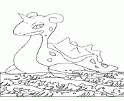 Coloriage pokemon 131 Lapras bis