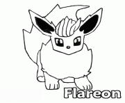 Coloriage pokemon 136 Flareon