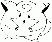 Coloriage pokemon 035 Clefairy 3