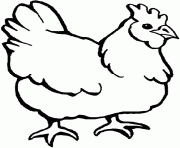 Coloriage paques dessin d' une poule