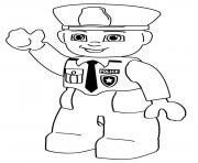 Coloriage lego police man