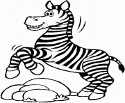 Coloriage zebre sur deux pattes