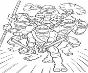 Coloriage tortue ninja 3