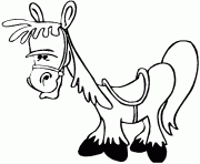 Coloriage dessin amusant d un cheval
