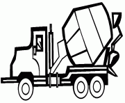 Coloriage camion a betonniere