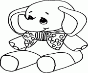 Coloriage peluche d elephant