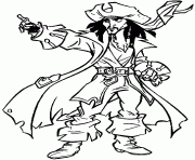Coloriage capitaine Jack Sparrow