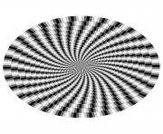 Coloriage difficile illusion optique 1