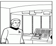 Coloriage star trek Kirk dans l enterprise