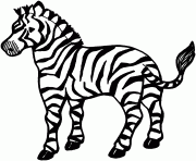 Coloriage zebre 1