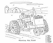 Coloriage Magique De Tracteur