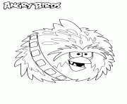 Coloriage angry birds chewbacca star wars