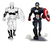 Coloriage colorier captain america 43