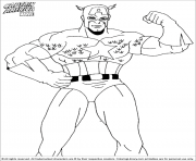 Coloriage colorier captain america 222