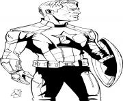 Coloriage colorier captain america 175